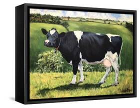 Cow 2021 (oil on canvas)-Tilly Willis-Framed Stretched Canvas