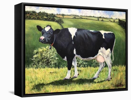 Cow 2021 (oil on canvas)-Tilly Willis-Framed Stretched Canvas