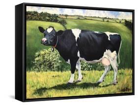 Cow 2021 (oil on canvas)-Tilly Willis-Framed Stretched Canvas