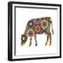Cow Abstract Circles-Ron Magnes-Framed Giclee Print