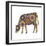 Cow Abstract Circles-Ron Magnes-Framed Giclee Print