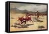 Cow and Calf Roundup-null-Framed Stretched Canvas