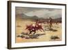 Cow and Calf Roundup-null-Framed Art Print