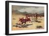 Cow and Calf Roundup-null-Framed Art Print