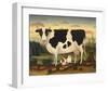 Cow and Cat-Diane Ulmer Pedersen-Framed Art Print