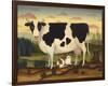 Cow and Cat-Diane Ulmer Pedersen-Framed Giclee Print