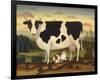 Cow and Cat-Diane Ulmer Pedersen-Framed Giclee Print