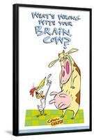 Cow and Chicken - Brain-Trends International-Framed Poster