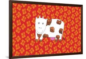 Cow and Hay, 2003-Julie Nicholls-Framed Giclee Print