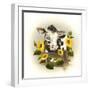 Cow and Sunflowers-Peggy Harris-Framed Giclee Print