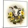 Cow and Sunflowers-Peggy Harris-Mounted Giclee Print