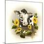 Cow and Sunflowers-Peggy Harris-Mounted Giclee Print
