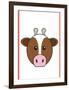 Cow - Animaru Cartoon Animal Print-Animaru-Framed Giclee Print