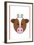 Cow - Animaru Cartoon Animal Print-Animaru-Framed Giclee Print