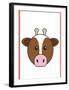 Cow - Animaru Cartoon Animal Print-Animaru-Framed Giclee Print