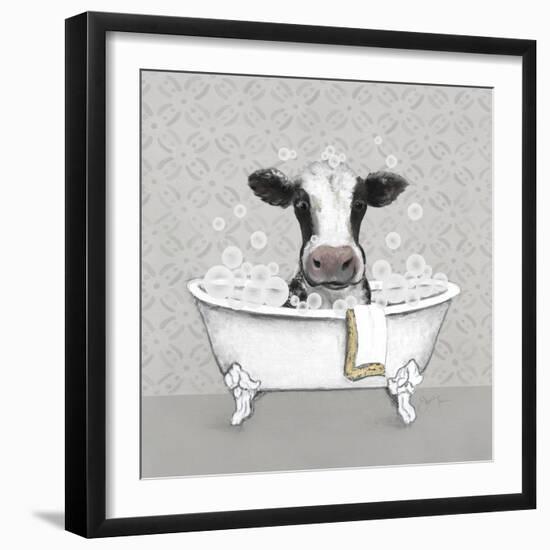 Cow Bath-Janet Tava-Framed Art Print