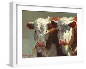 Cow Belles-Carolyne Hawley-Framed Art Print