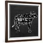 Cow BW-OnRei-Framed Art Print