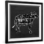 Cow BW-OnRei-Framed Art Print