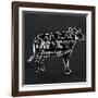 Cow BW-OnRei-Framed Art Print