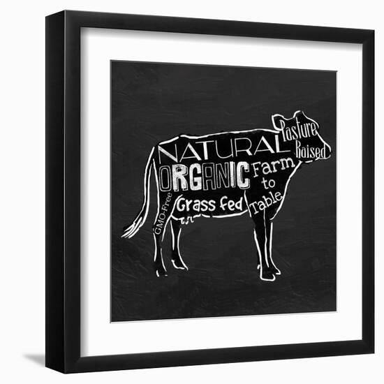 Cow BW-OnRei-Framed Art Print