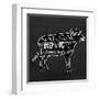 Cow BW-OnRei-Framed Art Print