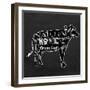 Cow BW-OnRei-Framed Art Print