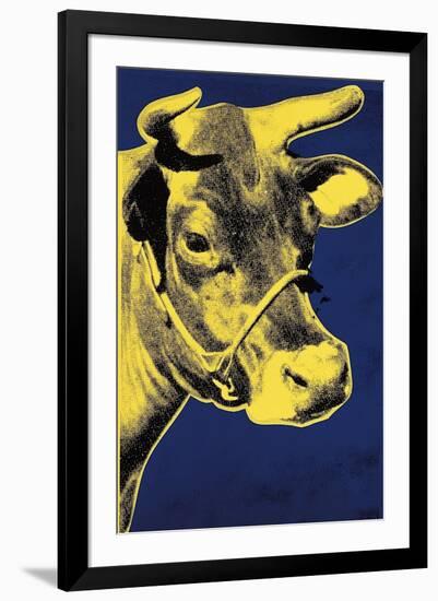 Cow, c.1971 (Blue and Yellow)-Andy Warhol-Framed Giclee Print