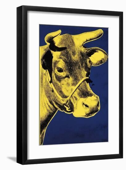 Cow, c.1971 (Blue and Yellow)-Andy Warhol-Framed Giclee Print