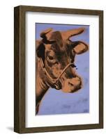 Cow, c.1971 (Purple and Orange)-Andy Warhol-Framed Giclee Print