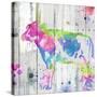 Cow Colorful-OnRei-Stretched Canvas