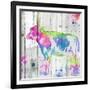 Cow Colorful-OnRei-Framed Art Print