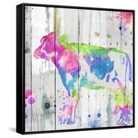 Cow Colorful-OnRei-Framed Stretched Canvas