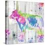 Cow Colorful-OnRei-Stretched Canvas