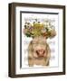 Cow Cream Bohemian 1 Book Print-Fab Funky-Framed Art Print