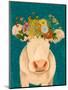 Cow Cream Bohemian 1-Fab Funky-Mounted Art Print