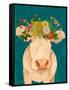 Cow Cream Bohemian 1-Fab Funky-Framed Stretched Canvas