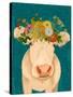 Cow Cream Bohemian 1-Fab Funky-Stretched Canvas