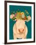 Cow Cream Bohemian 1-Fab Funky-Framed Art Print