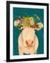 Cow Cream Bohemian 1-Fab Funky-Framed Art Print