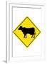 Cow Crossing-null-Framed Art Print