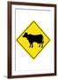 Cow Crossing-null-Framed Art Print