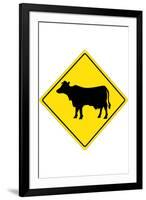 Cow Crossing-null-Framed Art Print