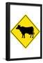 Cow Crossing-null-Framed Poster