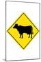 Cow Crossing-null-Mounted Poster