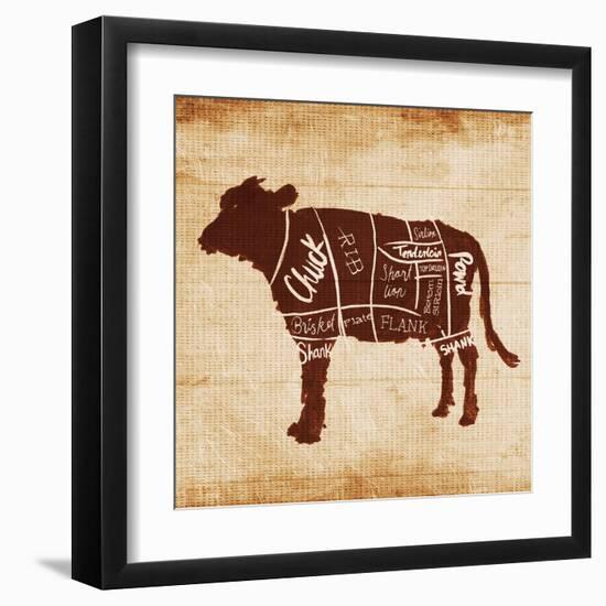 Cow Cut-OnRei-Framed Art Print