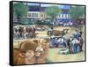 Cow Dealers II-Lisa Graa Jensen-Framed Stretched Canvas