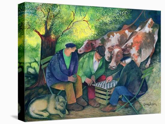 Cow Dealers-Lisa Graa Jensen-Stretched Canvas