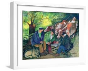 Cow Dealers-Lisa Graa Jensen-Framed Giclee Print