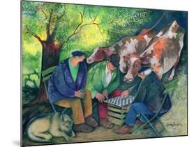 Cow Dealers-Lisa Graa Jensen-Mounted Premium Giclee Print